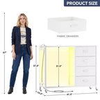 Besiost Portant à Vêtements, Commodes avec Station de Charge et Lumière LED, Commode à 4 Tiroirs pour Chambre à Coucher