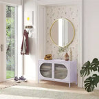 Meuble d'appoint large GDFStudio Arden à 2 portes avec verre cannelé
