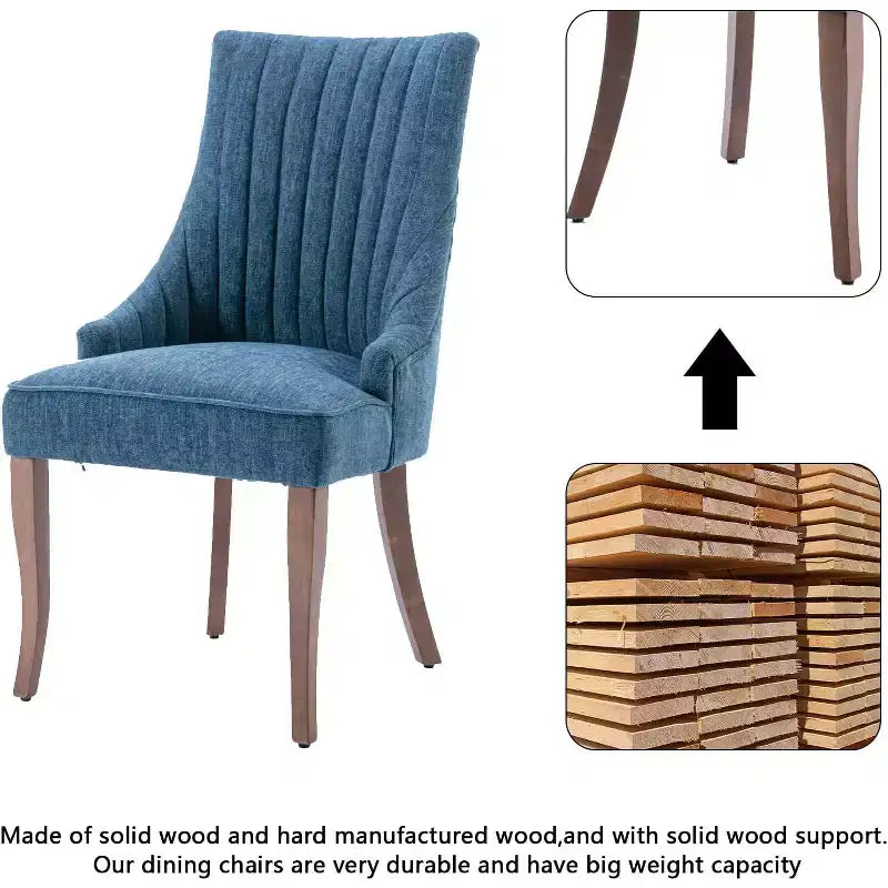 MAYEERTY Lot de 2 chaises plissées minimalistes, rembourrage doux, pieds en bois massif, usage domestique