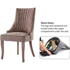 MAYEERTY Lot de 2 chaises plissées minimalistes, rembourrage doux, pieds en bois massif, usage domestique