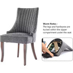 MAYEERTY Lot de 2 chaises plissées minimalistes, rembourrage doux, pieds en bois massif, usage domestique