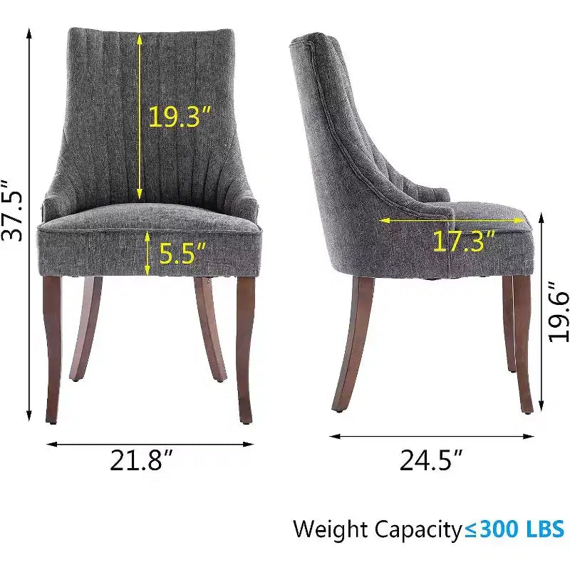 MAYEERTY Lot de 2 chaises plissées minimalistes, rembourrage doux, pieds en bois massif, usage domestique