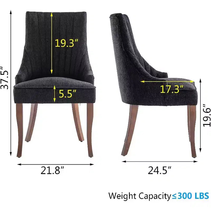 MAYEERTY Lot de 2 chaises plissées minimalistes, rembourrage doux, pieds en bois massif, usage domestique