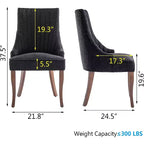 MAYEERTY Lot de 2 chaises plissées minimalistes, rembourrage doux, pieds en bois massif, usage domestique