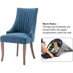 MAYEERTY Lot de 2 chaises plissées minimalistes, rembourrage doux, pieds en bois massif, usage domestique