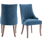 MAYEERTY Lot de 2 chaises plissées minimalistes, rembourrage doux, pieds en bois massif, usage domestique