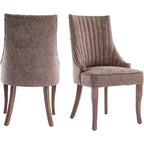 MAYEERTY Lot de 2 chaises plissées minimalistes, rembourrage doux, pieds en bois massif, usage domestique