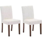 Modern Dining Chair Set of 2 Upholstered Cushion Seats with Sturdy Wood Legs for Dining Room, Restaurant & Kitchen