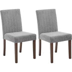 Lot de 2 chaises de salle à manger modernes avec coussins rembourrés et pieds en bois robustes pour salle à manger, restaurant et cuisine.