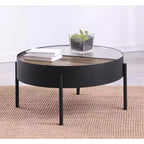 Coaster, Table basse ronde Ozella avec rangement dissimulé