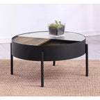 Coaster, Table basse ronde Ozella avec rangement dissimulé