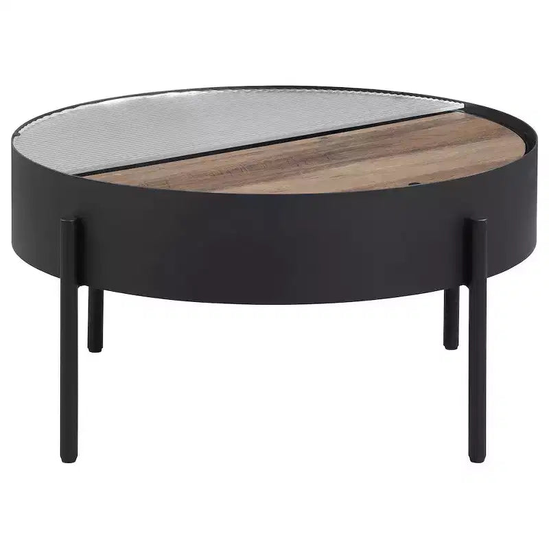 Coaster, Table basse ronde Ozella avec rangement dissimulé
