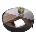 Coaster, Table basse ronde Ozella avec rangement dissimulé