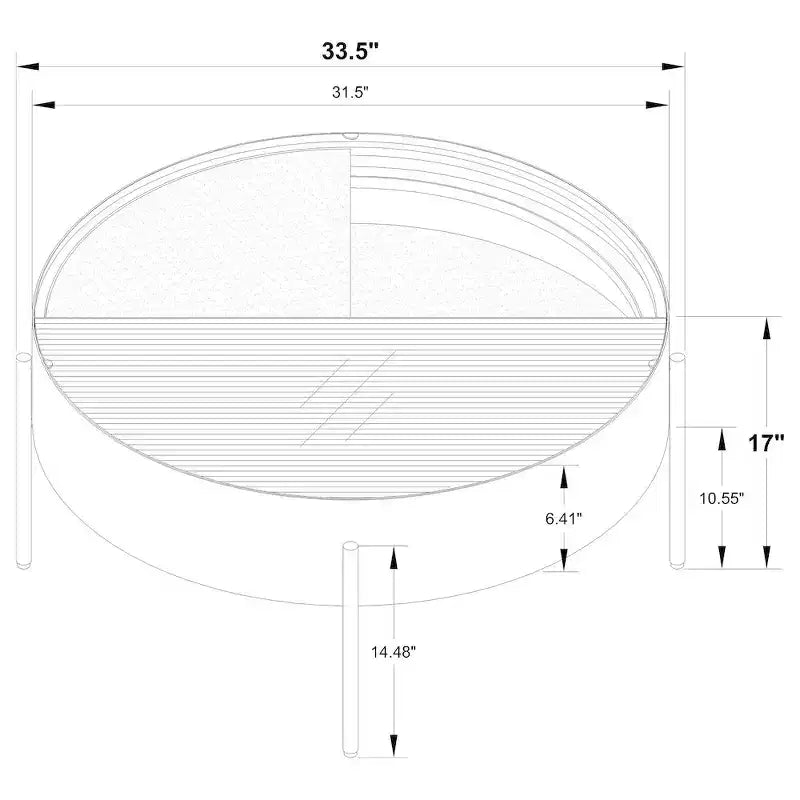 Coaster, Table basse ronde Ozella avec rangement dissimulé