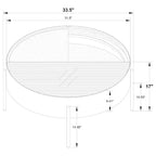 Coaster, Table basse ronde Ozella avec rangement dissimulé