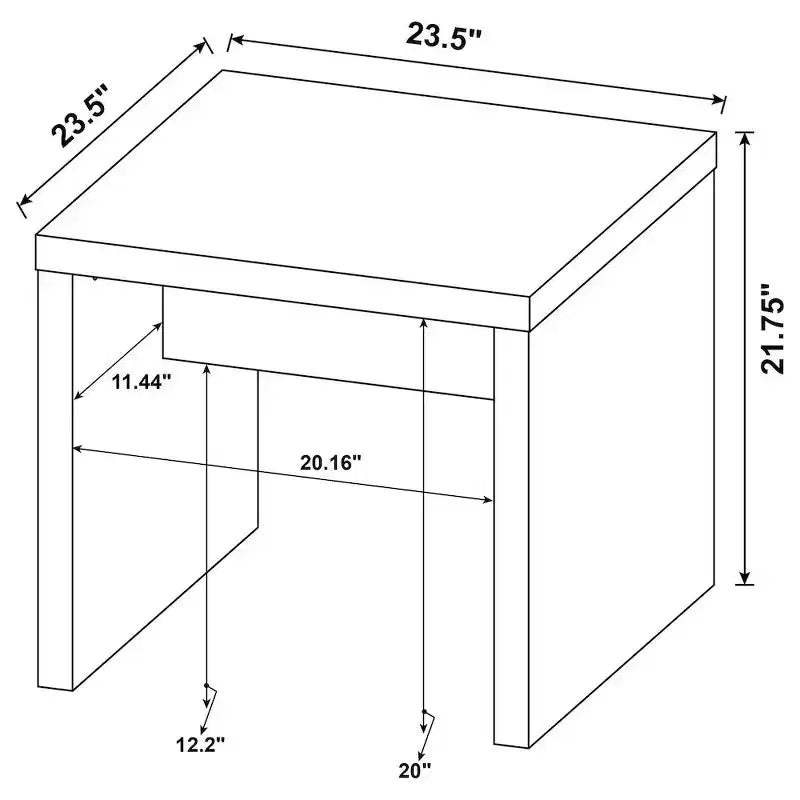 Coaster, Lynette ensemble de 2 tables basses et d'appoint rectangulaires en manguier