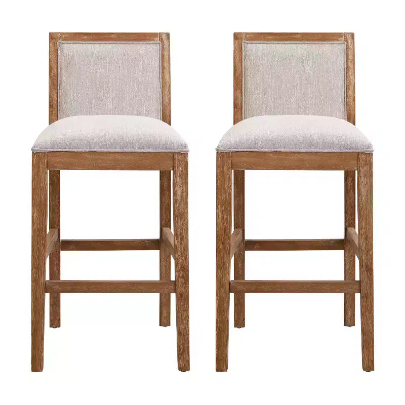 Tabourets de bar hauteur comptoir TUYOHW rembourrés, lot de 2, chaises d'appoint avec cadre en bois d'hévéa, chaises de bar pour îlot de cuisine, bureau à domicile, salle à manger