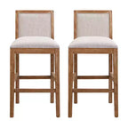 Tabourets de bar hauteur comptoir TUYOHW rembourrés, lot de 2, chaises d'appoint avec cadre en bois d'hévéa, chaises de bar pour îlot de cuisine, bureau à domicile, salle à manger