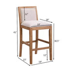 Tabourets de bar hauteur comptoir TUYOHW rembourrés, lot de 2, chaises d'appoint avec cadre en bois d'hévéa, chaises de bar pour îlot de cuisine, bureau à domicile, salle à manger