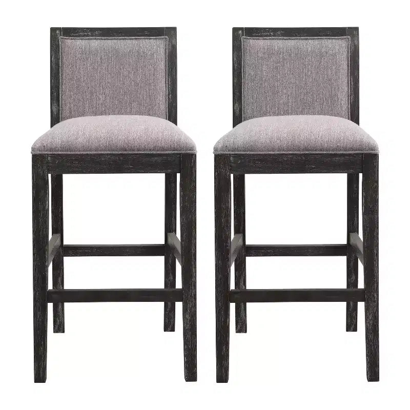 Tabourets de bar hauteur comptoir TUYOHW rembourrés, lot de 2, chaises d'appoint avec cadre en bois d'hévéa, chaises de bar pour îlot de cuisine, bureau à domicile, salle à manger