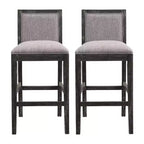Tabourets de bar hauteur comptoir TUYOHW rembourrés, lot de 2, chaises d'appoint avec cadre en bois d'hévéa, chaises de bar pour îlot de cuisine, bureau à domicile, salle à manger