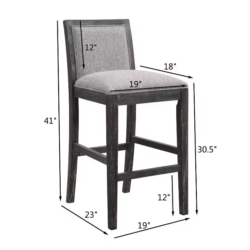 Tabourets de bar hauteur comptoir TUYOHW rembourrés, lot de 2, chaises d'appoint avec cadre en bois d'hévéa, chaises de bar pour îlot de cuisine, bureau à domicile, salle à manger