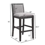 Tabourets de bar hauteur comptoir TUYOHW rembourrés, lot de 2, chaises d'appoint avec cadre en bois d'hévéa, chaises de bar pour îlot de cuisine, bureau à domicile, salle à manger