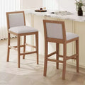 Tabourets de bar hauteur comptoir TUYOHW rembourrés, lot de 2, chaises d'appoint avec cadre en bois d'hévéa, chaises de bar pour îlot de cuisine, bureau à domicile, salle à manger