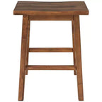 MAYEERTY Tabourets de comptoir de ferme 2 pièces, design rustique en bois, petite salle à manger, Noyer
