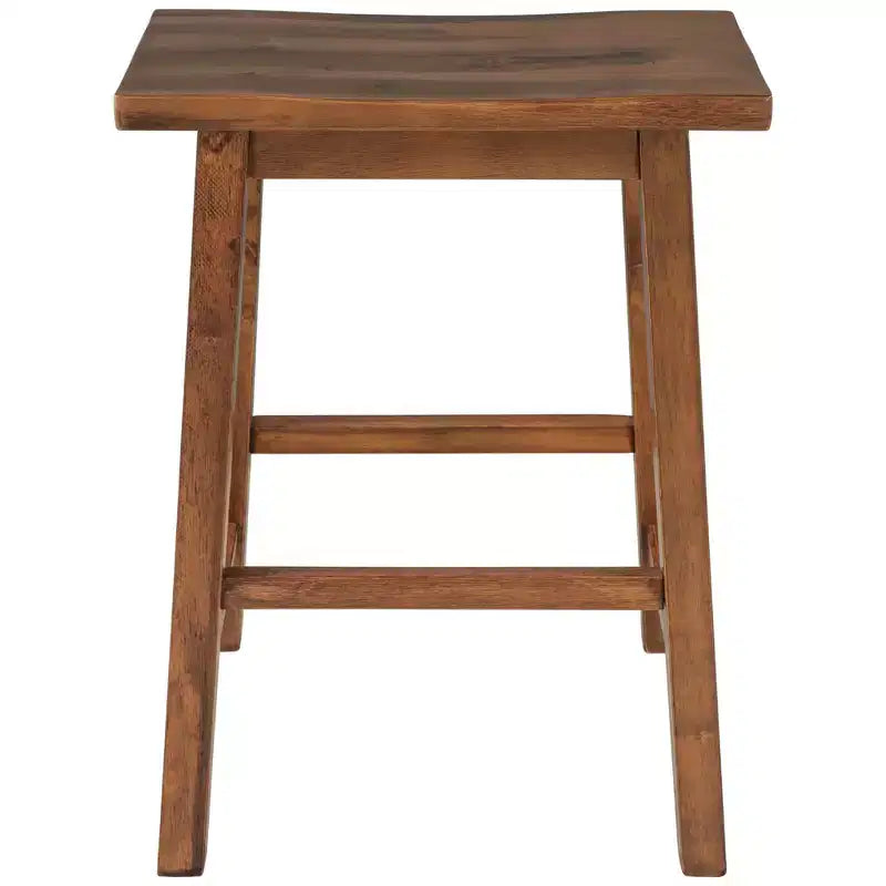 MAYEERTY Tabourets de comptoir de ferme 2 pièces, design rustique en bois, petite salle à manger, Noyer