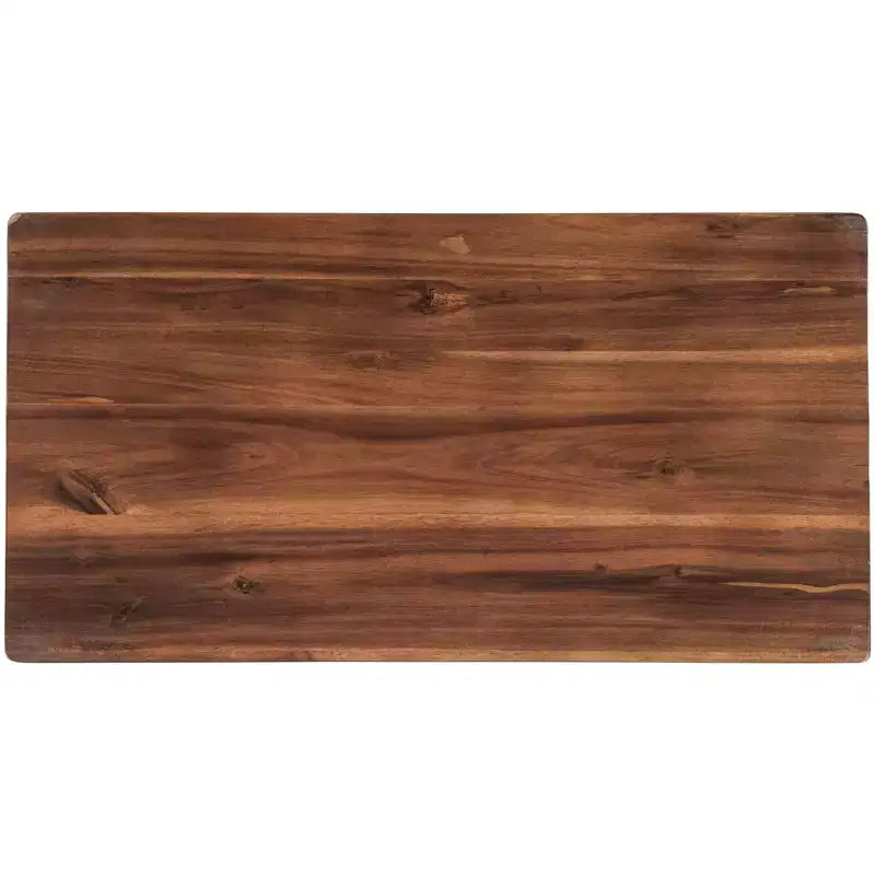 MAYEERTY Tabourets de comptoir de ferme 2 pièces, design rustique en bois, petite salle à manger, Noyer