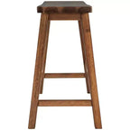 MAYEERTY Tabourets de comptoir de ferme 2 pièces, design rustique en bois, petite salle à manger, Noyer