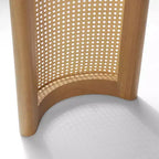 Console de 60 po avec piètement en rotin, Table de canapé étroite, Table d'entrée moderne pour couloir, salon et foyer - Panipeachy