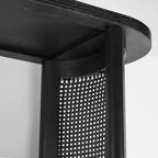 Console de 60 po avec piètement en rotin, Table de canapé étroite, Table d'entrée moderne pour couloir, salon et foyer - Panipeachy