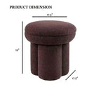 TUYOHW Tabouret d'appoint en forme de champignon, pouf de 44,5 cm avec plateau rond, base piédestal, chaise sans accoudoirs rembourrée en tissu shearling pour salon