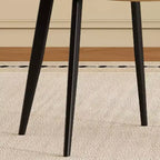MAYEERTY Lot de 4 chaises de salle à manger modernes, assise en cuir PU marron, pieds en acier au carbone noir, pour maison, restaurant, salle de conférence