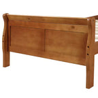 Cadre de lit plateforme double Bellemave en bois avec tête et pied de lit, support à lattes en bois massif, aucun sommier tapissier requis, assemblage facile pour enfants et adolescents