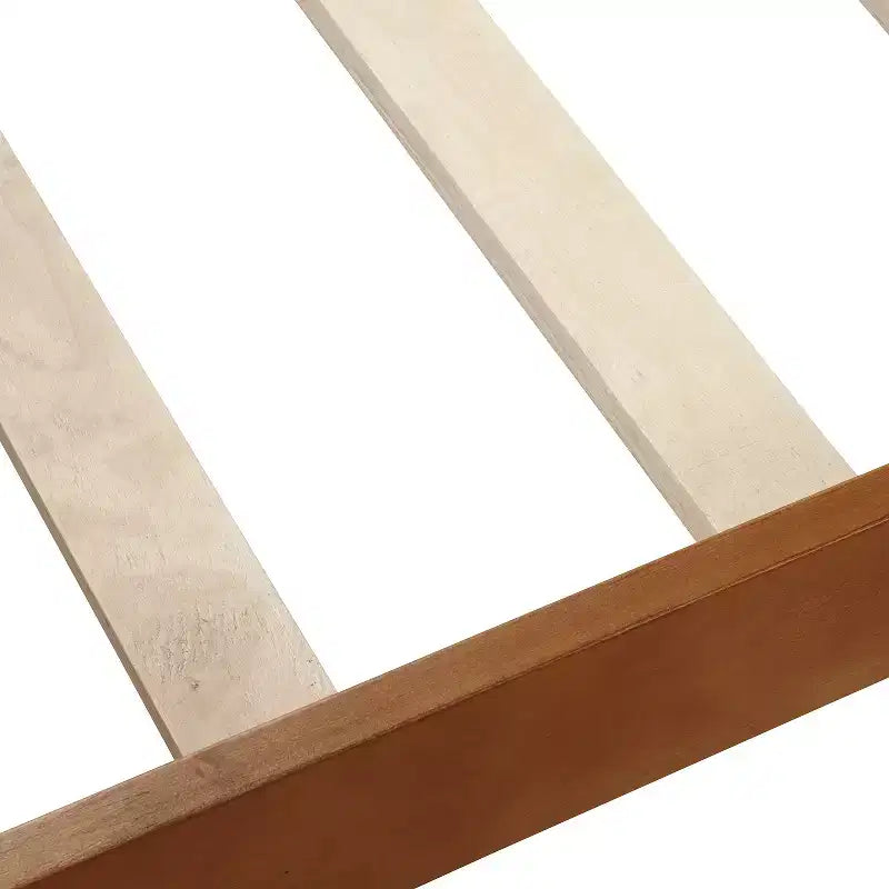 Cadre de lit plateforme double Bellemave en bois avec tête et pied de lit, support à lattes en bois massif, aucun sommier tapissier requis, assemblage facile pour enfants et adolescents