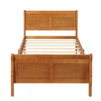 Cadre de lit plateforme double Bellemave en bois avec tête et pied de lit, support à lattes en bois massif, aucun sommier tapissier requis, assemblage facile pour enfants et adolescents
