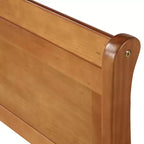 Cadre de lit plateforme double Bellemave en bois avec tête et pied de lit, support à lattes en bois massif, aucun sommier tapissier requis, assemblage facile pour enfants et adolescents
