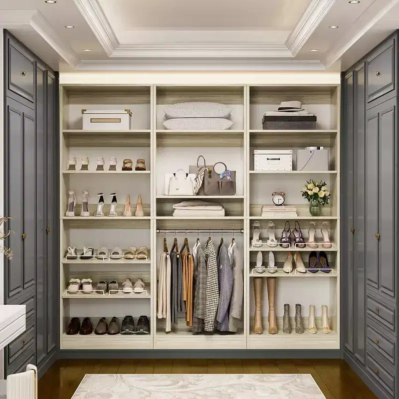 Besiost Tour de rangement à chaussures à 6 niveaux, organisateur de chaussures en bois de 203 cm de haut sur pied