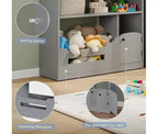 Bibliothèque pour enfants, Organisateur de rangement de jouets, Étagère à livres en bois pour tout-petits avec lumière à détecteur de mouvement pour enfants, Étagère à livres maison de poupée pour salle de jeux et chambre à coucher