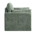 VEVOR Green Accent Chair, Modern Upholstered Accent Chair with Armrests, Cloth Arm Chairs with Thick Cushion and Arched Backrest, Green
