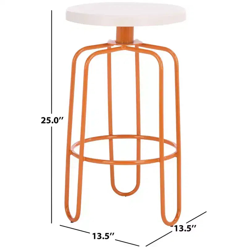 Tabouret de comptoir Osamu - FOX3257A - Crème/Orange - Safavieh Couture