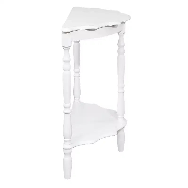Hostack Console incurvée rétro de 42 po avec plateau motif nuage et étagère ouverte, cadre et pieds en bois massif, blanc laiteux