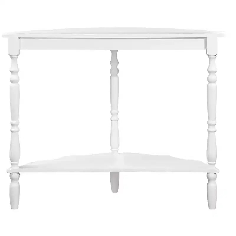 Hostack Console incurvée rétro de 42 po avec plateau motif nuage et étagère ouverte, cadre et pieds en bois massif, blanc laiteux
