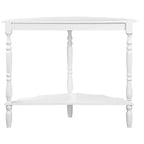 Hostack Console incurvée rétro de 42 po avec plateau motif nuage et étagère ouverte, cadre et pieds en bois massif, blanc laiteux