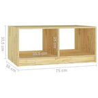 vidaXL Table basse en pin massif 75x33,5 cm Table d'appoint canapé Plusieurs coloris