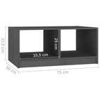 vidaXL Table basse en pin massif 75x33,5 cm Table d'appoint canapé Plusieurs coloris