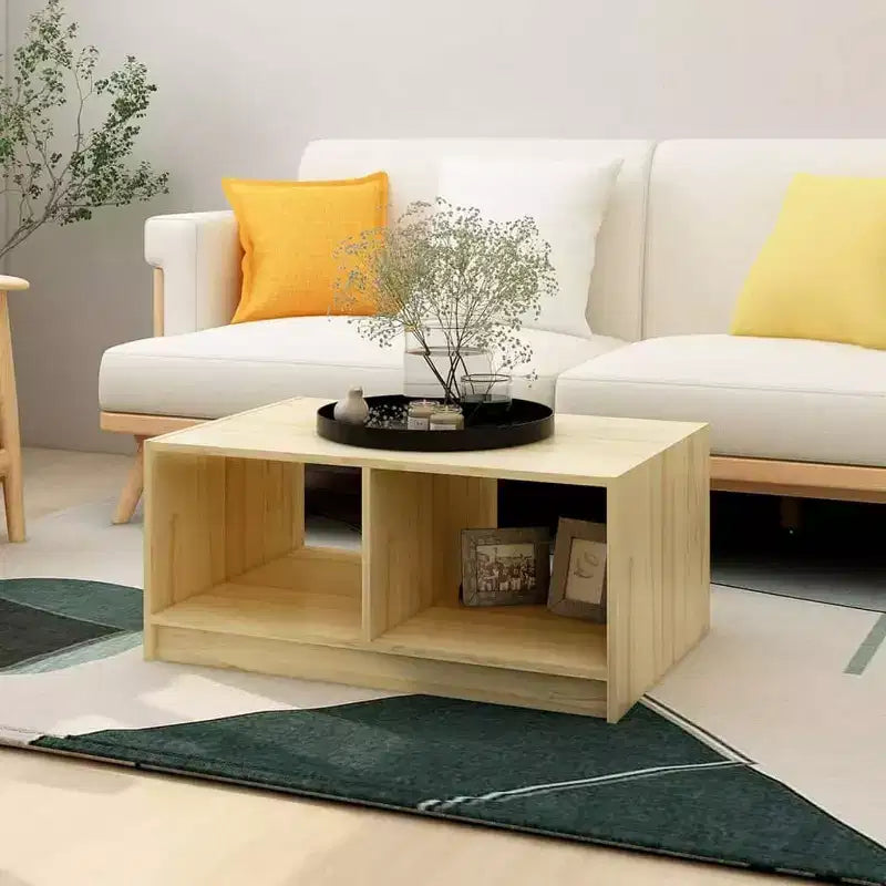 vidaXL Table basse en pin massif 75x33,5 cm Table d'appoint canapé Plusieurs coloris